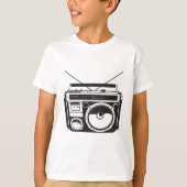 ☞ Boombox Oldschool / Cassette Player T-shirt (Voorkant)