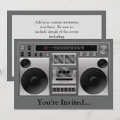 Boombox Radio Grafisch Kaart (Voorkant / Achterkant)