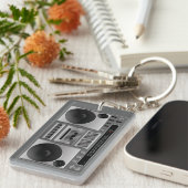 Boombox Radio Grafisch Sleutelhanger (Voorkant Rechts)