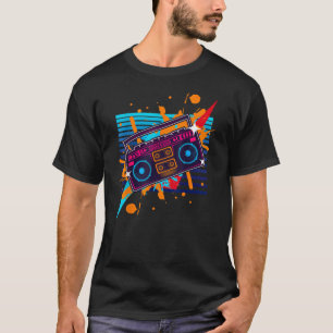 Boombox Radio Oude School Hip Hop, Rap cassette T-shirt