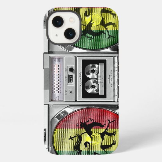 boombox-regeling iPhone hoesje (Achterkant)