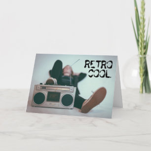 Boombox Retro 80s Cool Verjaardag Kaart