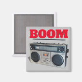 BoomBox Retro Stereo Fun Magneet (Voorkant / Achterkant)