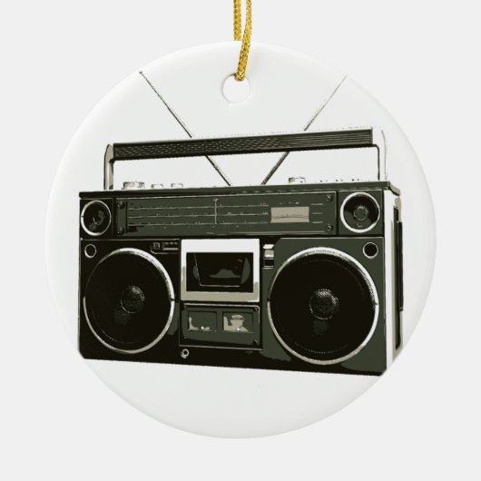Boombox Stereo-radio Keramisch Ornament (Voorkant)