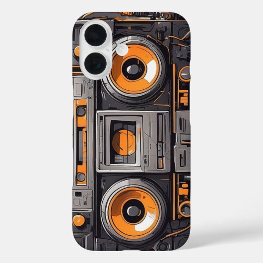 Boombox Time Machine iPhone Case (Achterkant)