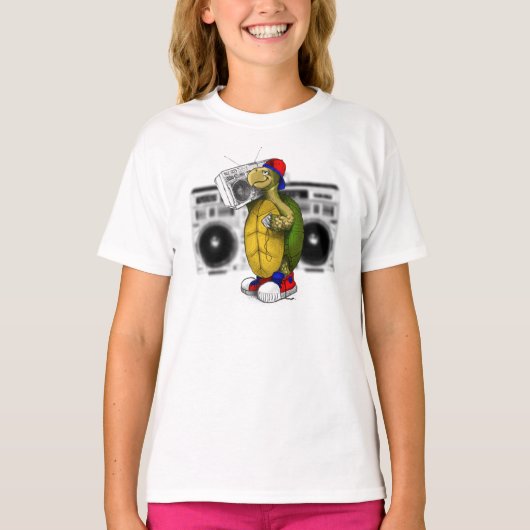 Boombox Turtle T-shirt (Voorkant)