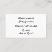 Boombox-visitekaartje Visitekaartje (Achterkant)