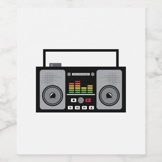 Boombox Wijn Etiket (Enkel label)