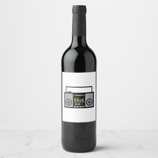Boombox Wijn Etiket (Voorkant)