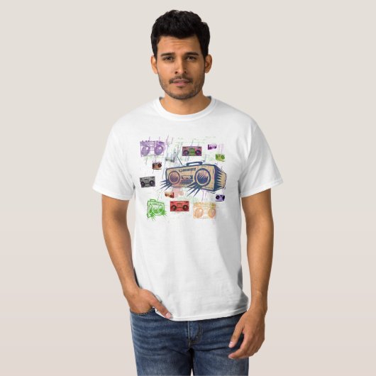 Boomboxen T-shirt (Voorkant volledig)