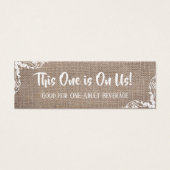 Boombundel en hoeken met script, Drink Tickets Mini Visitekaartjes (Voorkant)