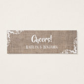 Boombundel en hoeken met script, Drink Tickets Mini Visitekaartjes (Achterkant)