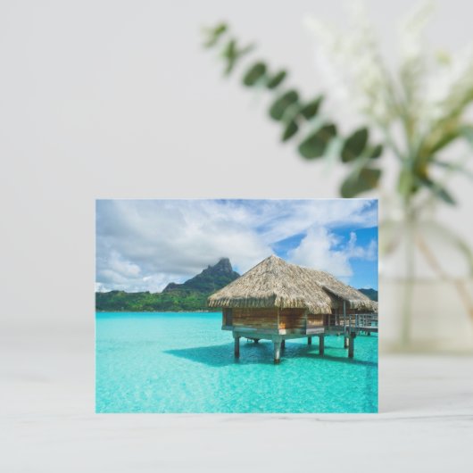 Boombungalow, Bora Bora briefkaart (Staand voorkant)
