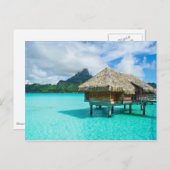 Boombungalow, Bora Bora briefkaart (Voorkant / Achterkant)