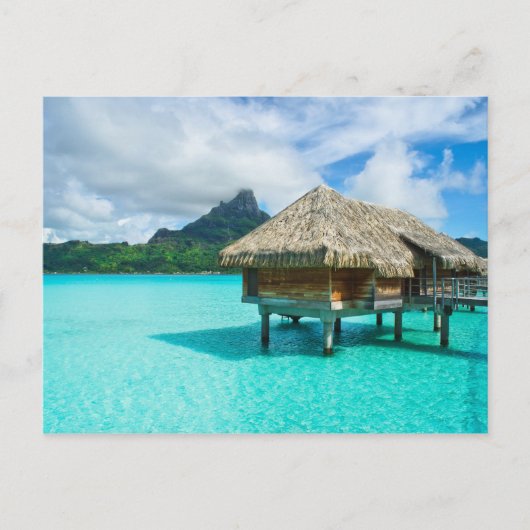 Boombungalow, Bora Bora briefkaart (Voorkant)