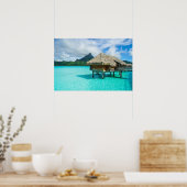 Boombungalow, druk op Bora Bora poster (Keuken)