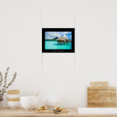 Boombungalow in zwarte poster Bora Bora Bora (Keuken)