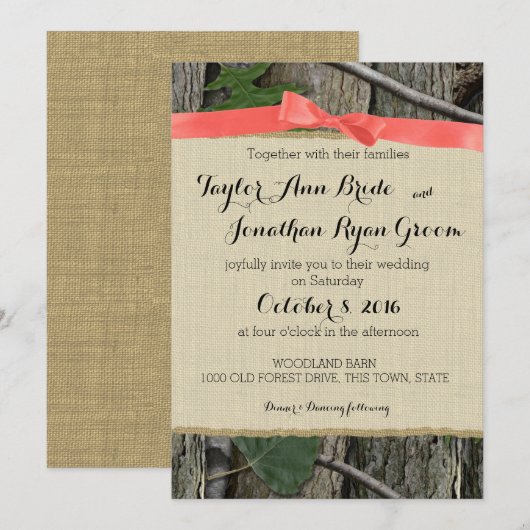 Boomcamo met koraalboog kaart (Voorkant / Achterkant)