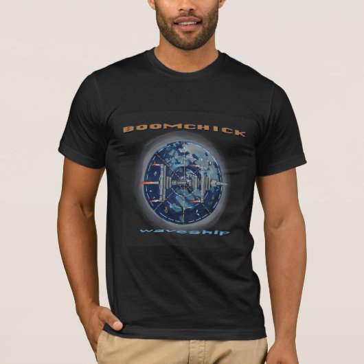 Boomchick "Waveship" spatie T-shirt (Voorkant)