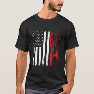 Boomchirurg Amerikaanse Vlag Amerika Boomverzorger T-shirt