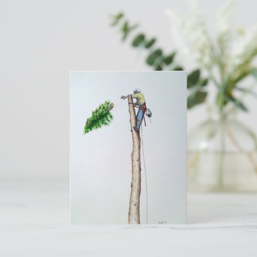 Boomchirurg-analist op het cadeau briefkaart (Staand voorkant)