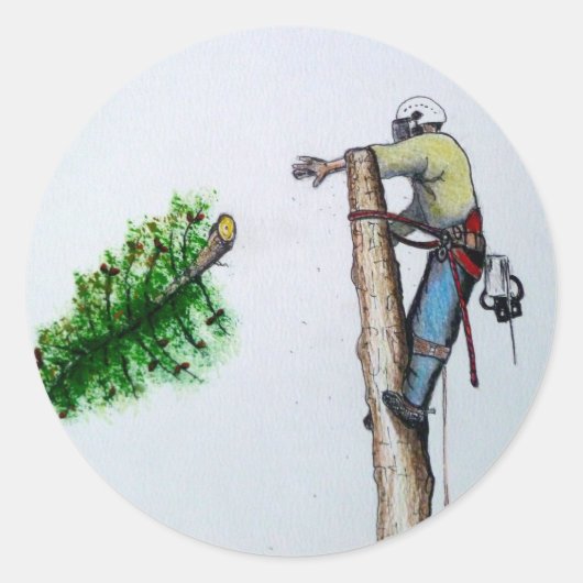 Boomchirurg-analist op het cadeau ronde sticker (Voorkant)