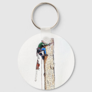 Boomchirurg Arborist Chainzaag Key Ring Sleutelhanger