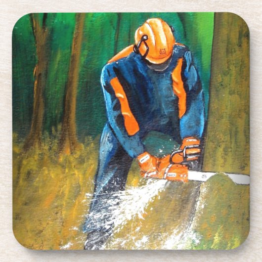Boomchirurg Arborist Forester Bier Onderzetter (Voorkant)