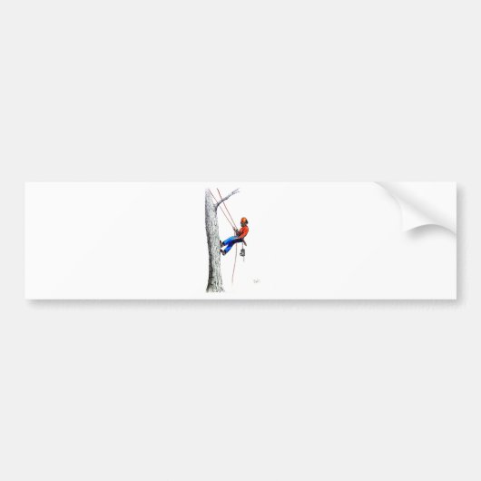 Boomchirurg Arborist Forester Bumpersticker (Voorkant)