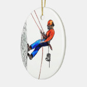 Boomchirurg Arborist Forester Keramisch Ornament (Links)
