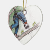 Boomchirurg Arborist Lumberjack Keramisch Ornament (Links)
