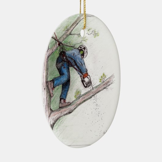 Boomchirurg Arborist Lumberjack Keramisch Ornament (Rechts)