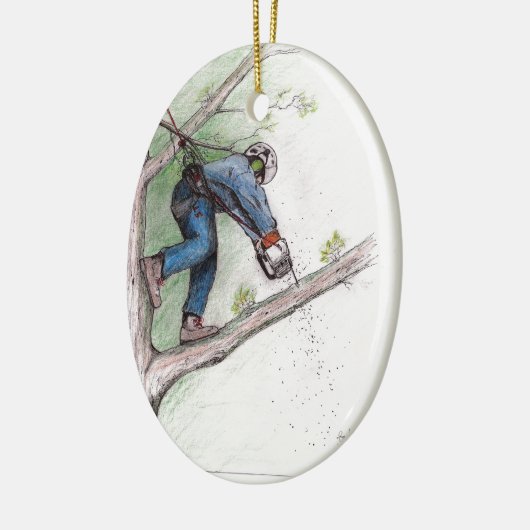 Boomchirurg Arborist Lumberjack Keramisch Ornament (Links)