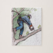Boomchirurg Arborist Lumberjack Legpuzzel (Verticaal)