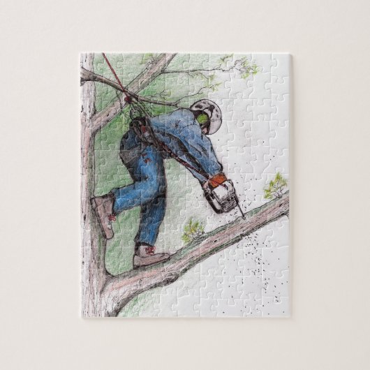 Boomchirurg Arborist Lumberjack Legpuzzel (Verticaal)