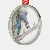 Boomchirurg Arborist Lumberjack Metalen Ornament (Links)