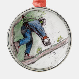 Boomchirurg Arborist Lumberjack Metalen Ornament
