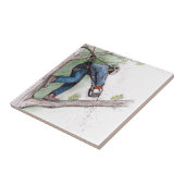 Boomchirurg Arborist Lumberjack Tegeltje (Zijkant)