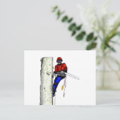 Boomchirurg Arborist op het werk cadeau Chainzaag Briefkaart (Staand voorkant)