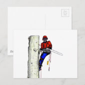 Boomchirurg Arborist op het werk cadeau Chainzaag Briefkaart (Voorkant / Achterkant)