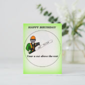 Boomchirurg Arborist op het werk cadeau Chainzaag Briefkaart (Staand voorkant)