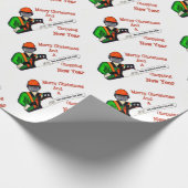 Boomchirurg Arborist op het werk cadeau Chainzaag Cadeaupapier (Hoek)