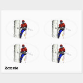 Boomchirurg Arborist op het werk cadeau Chainzaag Ovale Sticker (Vel)