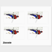 Boomchirurg Arborist op het werk cadeau Chainzaag Rechthoekige Sticker (Vel)