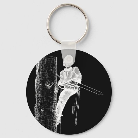 Boomchirurg Arborist op het werk cadeau Chainzaag Sleutelhanger (Voorkant)