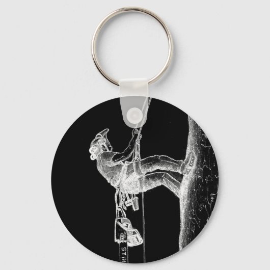 Boomchirurg Arborist op het werk cadeau Chainzaag Sleutelhanger (Voorkant)