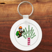 Boomchirurg Arborist op het werk cadeau Chainzaag Sleutelhanger (Voorkant)