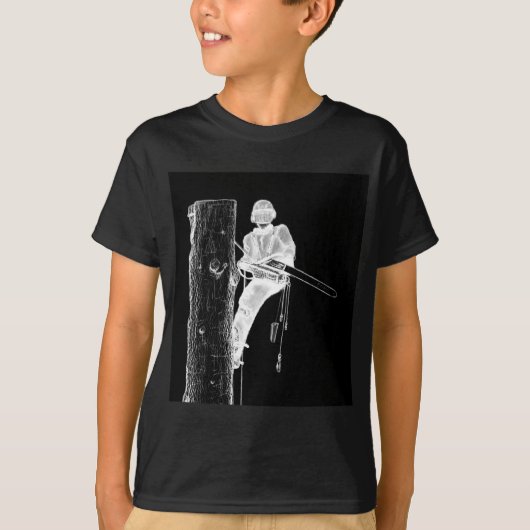 Boomchirurg Arborist op het werk cadeau Chainzaag T-shirt (Voorkant)