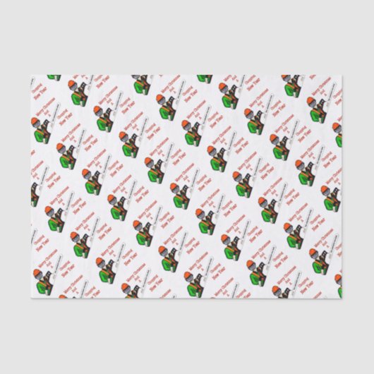 Boomchirurg Arborist op het werk cadeau Chainzaag Tissuepapier (Voorkant)