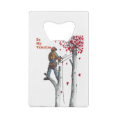 Boomchirurg Arborist Valentijn Card Creditkaart Flessenopener (Achterkant)